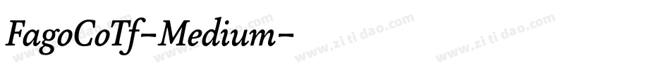 FagoCoTf-Medium字体转换