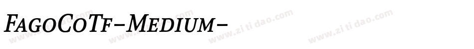 FagoCoTf-Medium字体转换