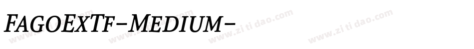 FagoExTf-Medium字体转换