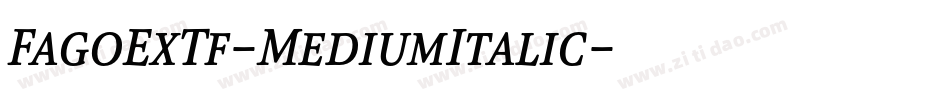 FagoExTf-MediumItalic字体转换