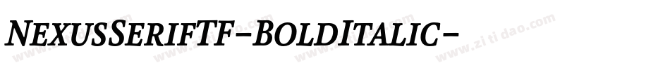 NexusSerifTF-BoldItalic字体转换