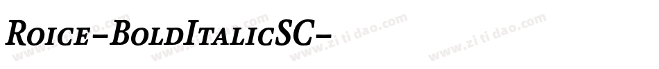 Roice-BoldItalicSC字体转换