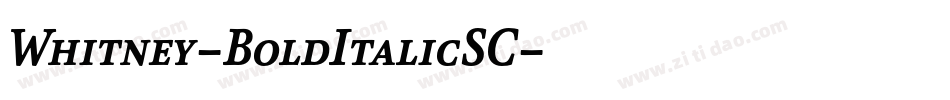 Whitney-BoldItalicSC字体转换