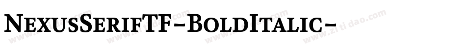 NexusSerifTF-BoldItalic字体转换