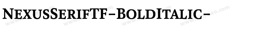NexusSerifTF-BoldItalic字体转换