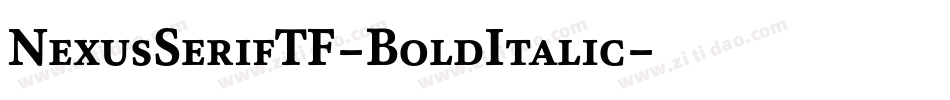 NexusSerifTF-BoldItalic字体转换