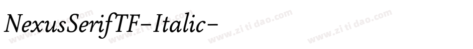 NexusSerifTF-Italic字体转换