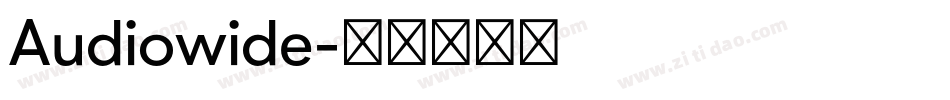 Audiowide字体转换