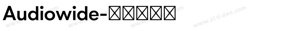Audiowide字体转换