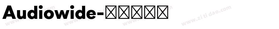 Audiowide字体转换