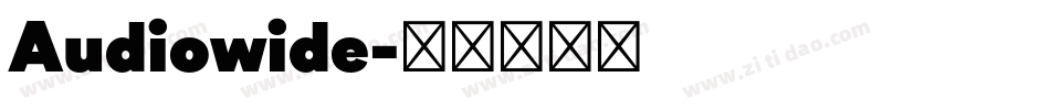 Audiowide字体转换