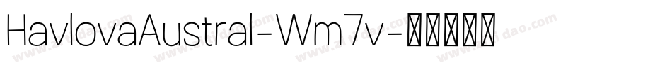 HavlovaAustral-Wm7v字体转换