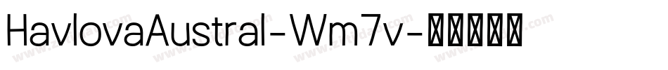HavlovaAustral-Wm7v字体转换