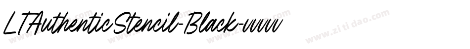 LTAuthenticStencil-Black字体转换