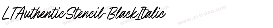 LTAuthenticStencil-BlackItalic字体转换