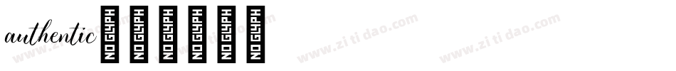 authentic字体转换