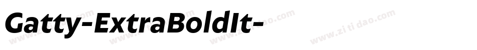 Gatty-ExtraBoldIt字体转换
