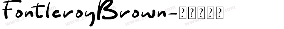 FontleroyBrown字体转换