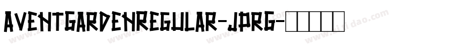 AventGardenRegular-jPrG字体转换