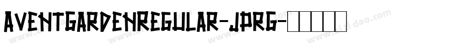 AventGardenRegular-jPrG字体转换
