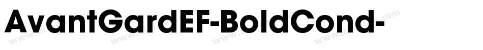 AvantGardEF-BoldCond字体转换