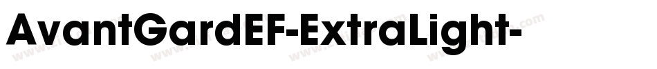 AvantGardEF-ExtraLight字体转换