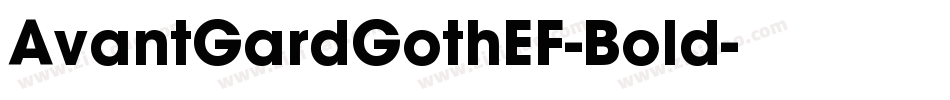AvantGardGothEF-Bold字体转换