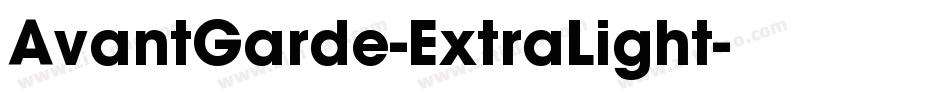 AvantGarde-ExtraLight字体转换