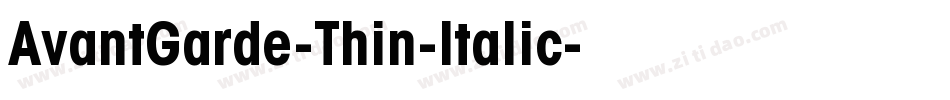 AvantGarde-Thin-Italic字体转换