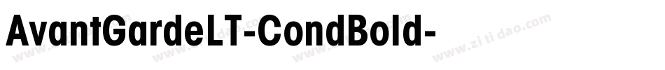 AvantGardeLT-CondBold字体转换