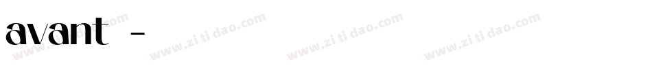 avant字体字体转换