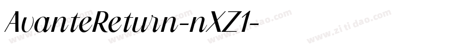 AvanteReturn-nXZ1字体转换