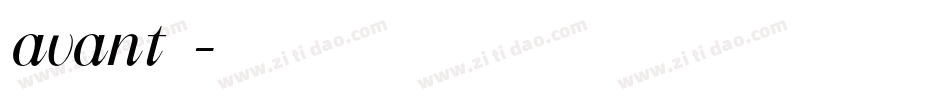 avant字体字体转换