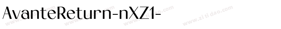 AvanteReturn-nXZ1字体转换