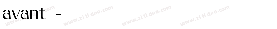 avant字体字体转换