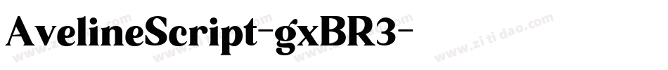 AvelineScript-gxBR3字体转换