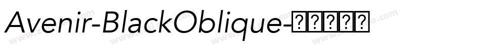 Avenir-BlackOblique字体转换