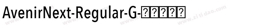 AvenirNext-Regular-G字体转换