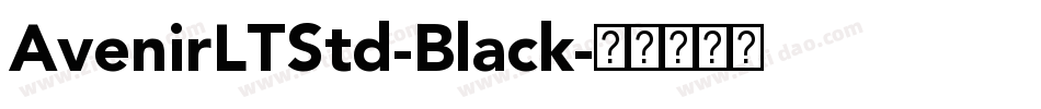 AvenirLTStd-Black字体转换