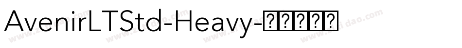 AvenirLTStd-Heavy字体转换
