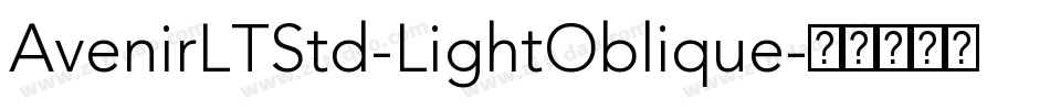 AvenirLTStd-LightOblique字体转换