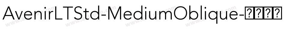 AvenirLTStd-MediumOblique字体转换