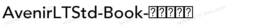 AvenirLTStd-Book字体转换