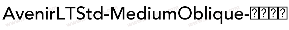AvenirLTStd-MediumOblique字体转换