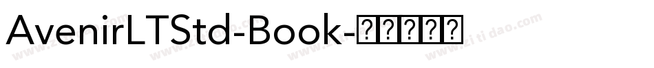AvenirLTStd-Book字体转换