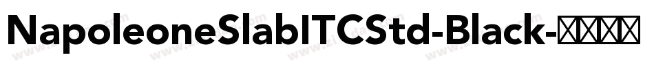NapoleoneSlabITCStd-Black字体转换