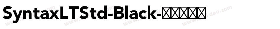 SyntaxLTStd-Black字体转换