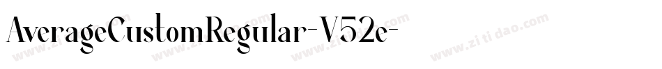 AverageCustomRegular-V52e字体转换