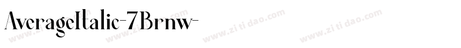 AverageItalic-7Brnw字体转换