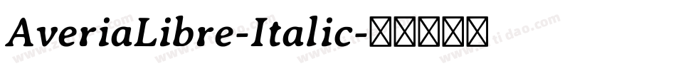 AveriaLibre-Italic字体转换